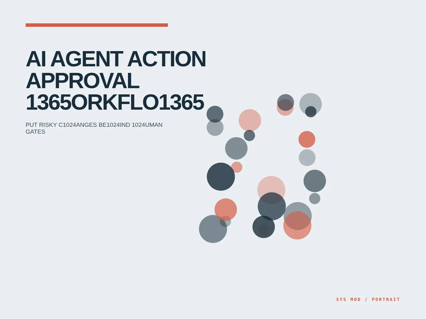 An abstract data portrait built from approval, audit, timeout, and rollback stages for AI agent actions