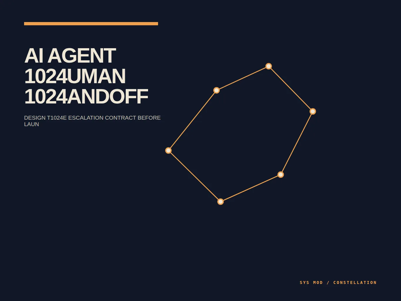 A constellation diagram linking AI agent confidence signals to a clearly marked human handoff node