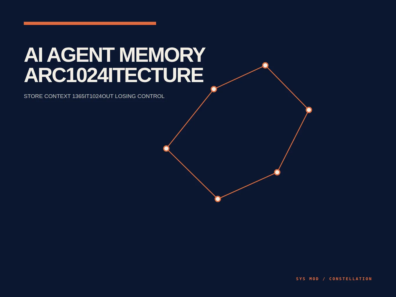 Constellation chart linking short-lived context, durable business facts, provenance, retrieval, and deletion boundaries for an AI agent memory layer