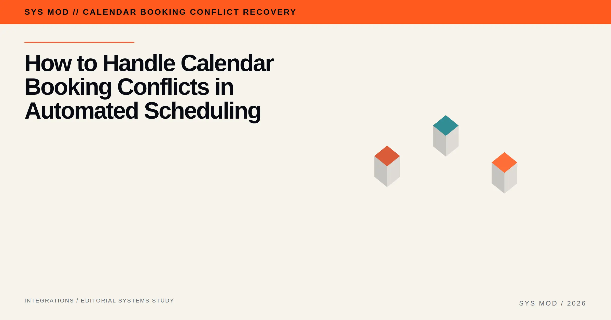 Isometric calendar diorama with competing time blocks, a temporary hold marker, and a verified booking path