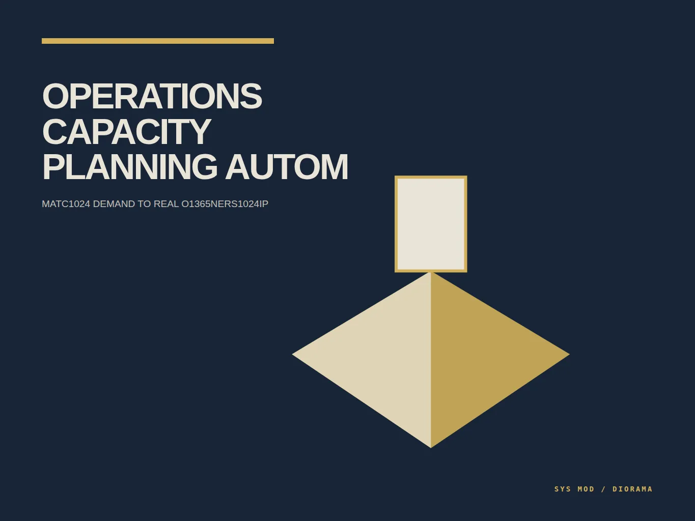 Isometric operations diorama mapping demand, committed work, skill constraints, buffers, ownership, and exception queues