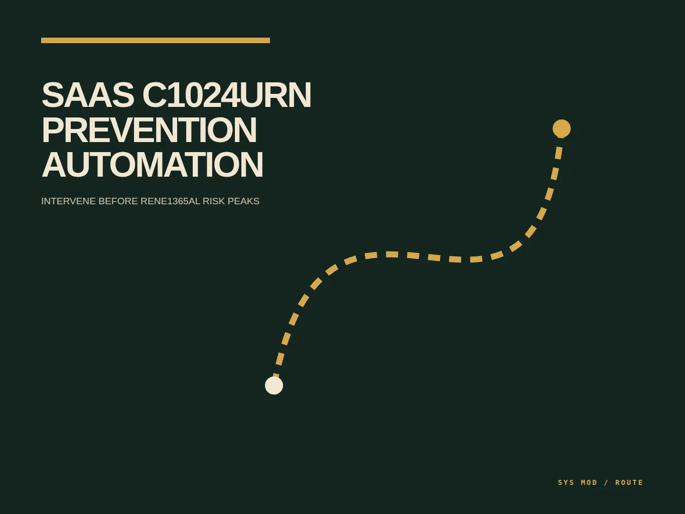 Cartographic route map tracing SaaS churn signals from product usage and support context to accountable intervention